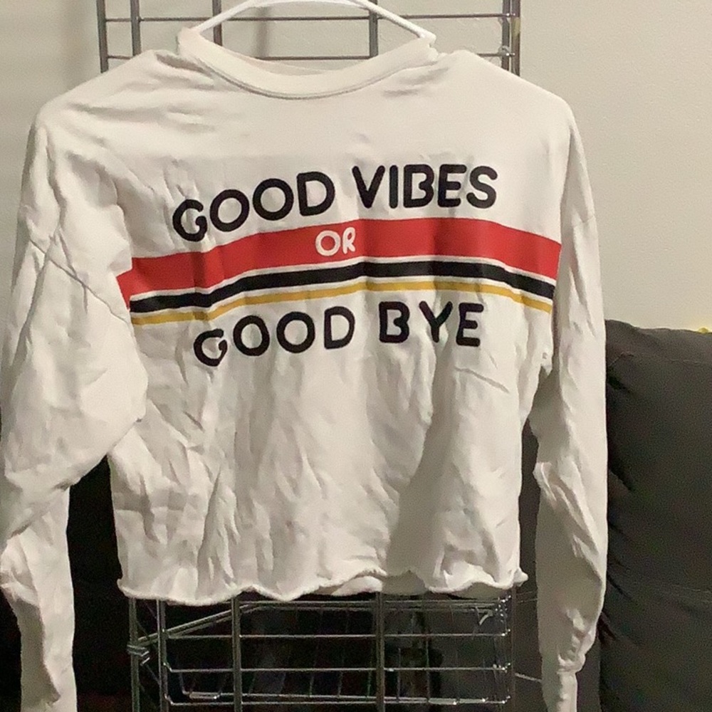 Black Friday sale⚡️ good vibes or goodbye kids long sleeve crop top